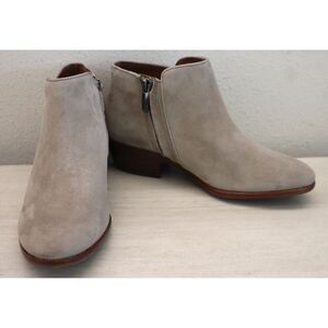 Sam Edelman Women's Sz 4.5M Gray Suede Petty Chelsea Ankle Booties